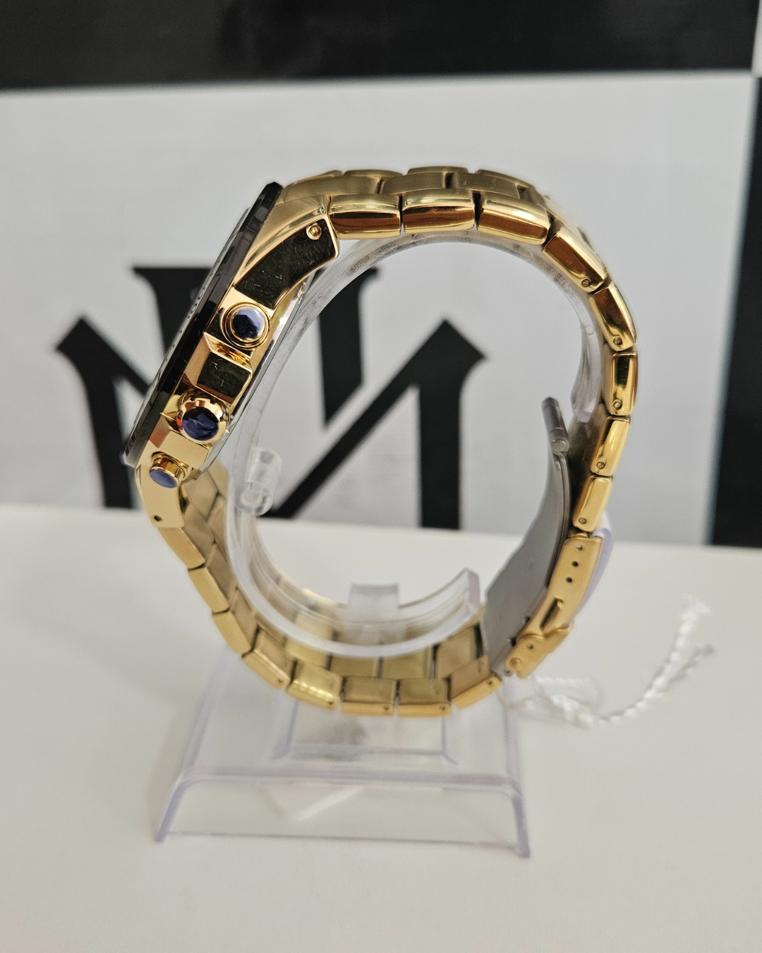 Relógio Seculus Masculino Cronógrafo Dourado