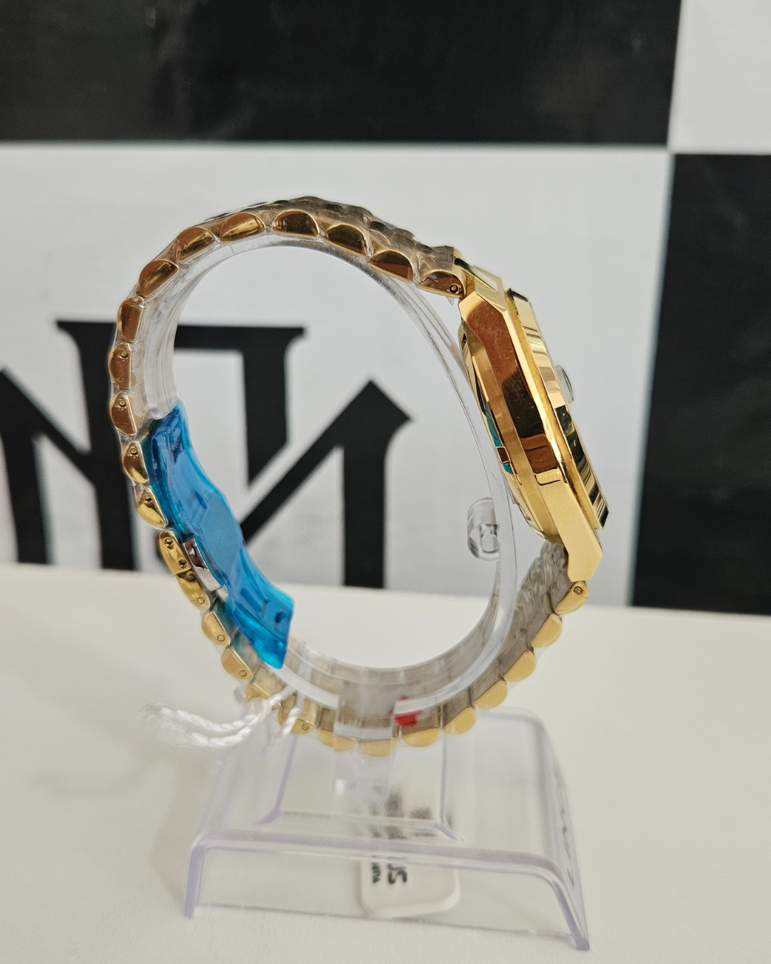 Relógio Seculus Masculino Automático Dourado Fundo Verde