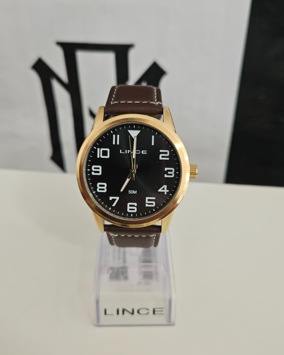 Relógio Lince Masculino Dourado