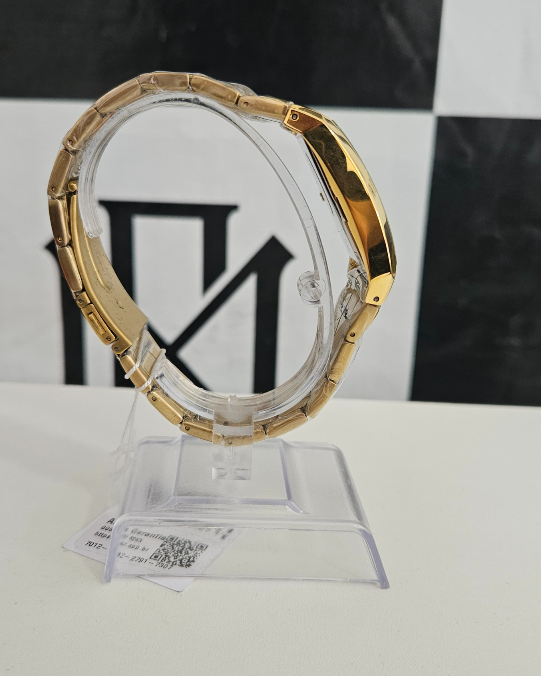 Relogio Dourado Quadrado Orient Masculino