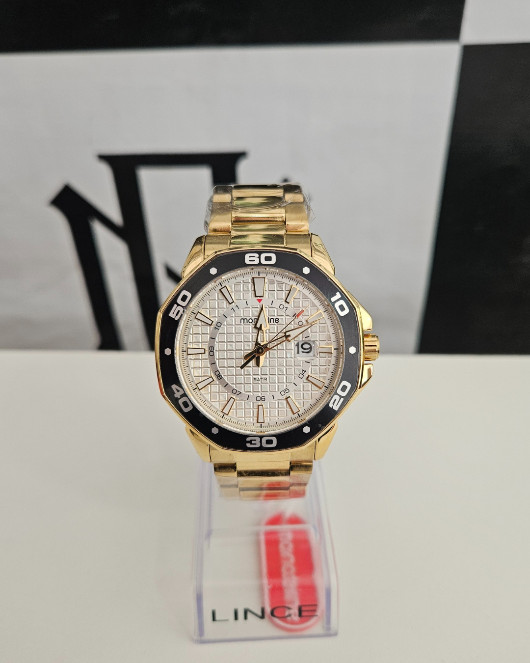 Relógio Mondaine Masculino Dourado/Branco