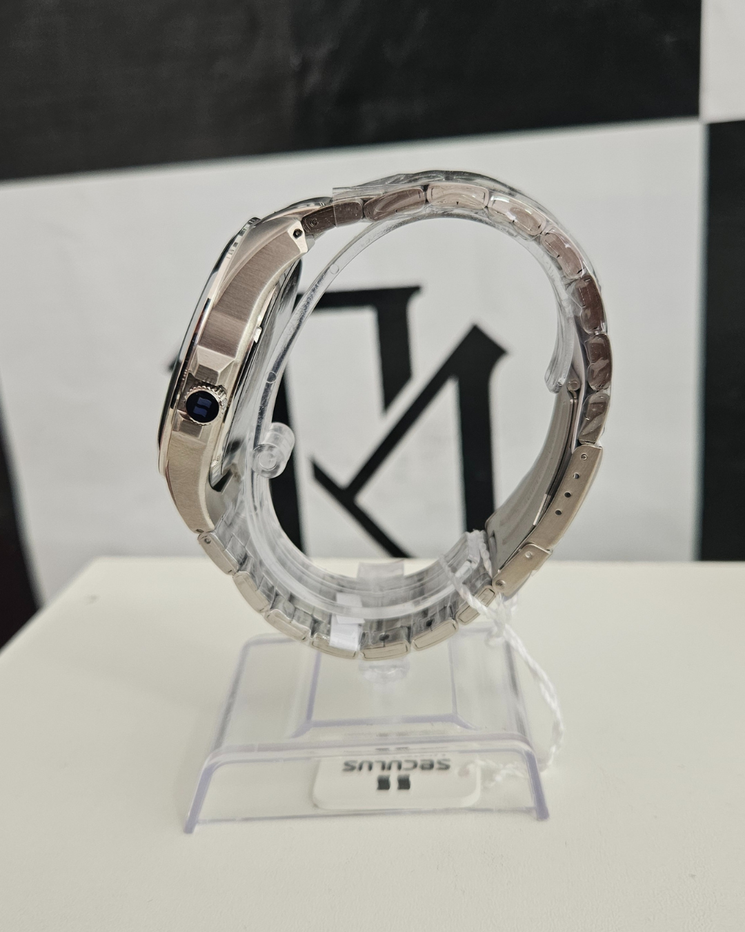 Relógio Masculino Aço Vidro Abaulado Prata