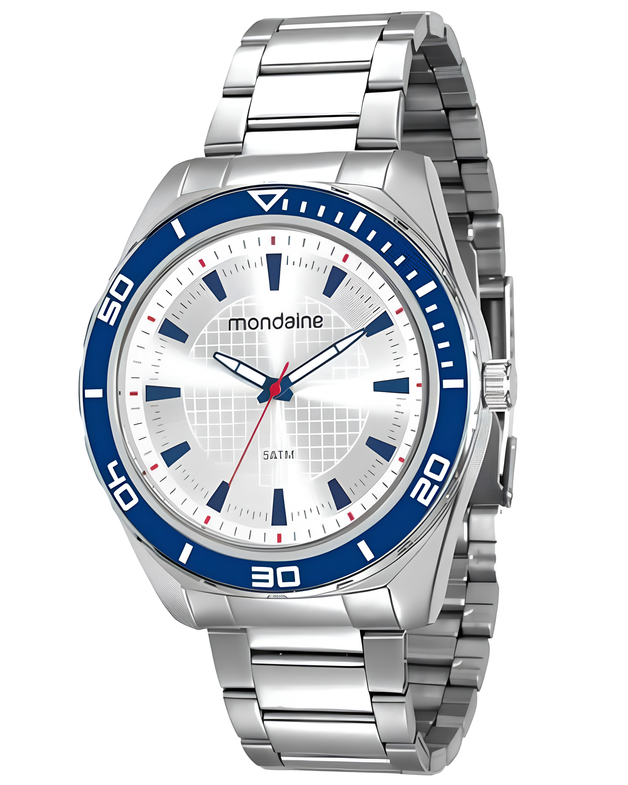 Relógio MONDAINE masculino prata analógico 53521G0MVNE1