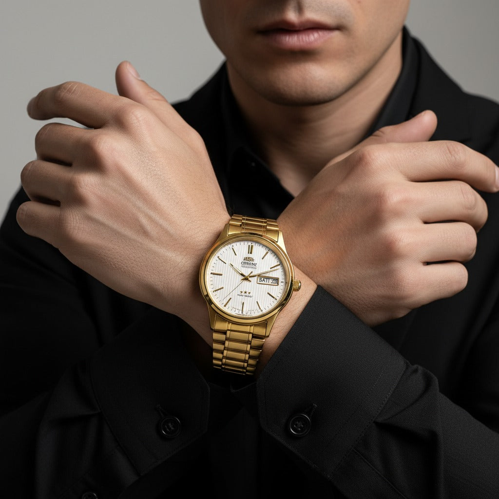 Relógio Masculino Orient Automático Dourado