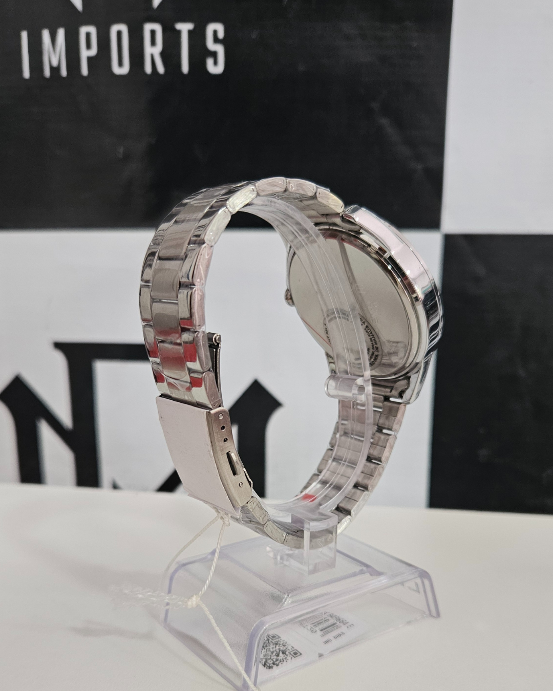 Relógio Masculino Lince Prata Aço Inoxidável Mostrador Azul